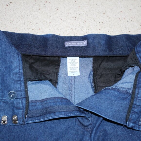 Laura Scott Denim Bermuda Style Shorts - Picture 7 of 7